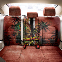 One Love Trinidad And Tobago Back Car Seat Cover Rastafarian Lion Reggae Grunge Style