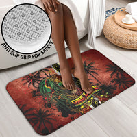 One Love Trinidad And Tobago Bathroom Set Rastafarian Lion Reggae Grunge Style