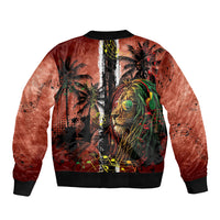 One Love Trinidad And Tobago Bomber Jacket Rastafarian Lion Reggae Grunge Style