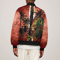 One Love Trinidad And Tobago Bomber Jacket Rastafarian Lion Reggae Grunge Style