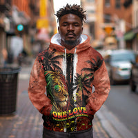 One Love Trinidad And Tobago Hoodie Rastafarian Lion Reggae Grunge Style
