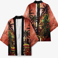 One Love Trinidad And Tobago Kimono Rastafarian Lion Reggae Grunge Style