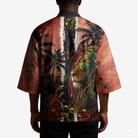 One Love Trinidad And Tobago Kimono Rastafarian Lion Reggae Grunge Style