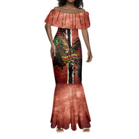 One Love Trinidad And Tobago Mermaid Dress Rastafarian Lion Reggae Grunge Style