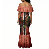 One Love Trinidad And Tobago Mermaid Dress Rastafarian Lion Reggae Grunge Style