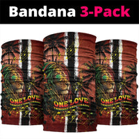 One Love Trinidad And Tobago Neck Gaiter Rastafarian Lion Reggae Grunge Style