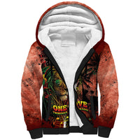 One Love Trinidad And Tobago Sherpa Hoodie Rastafarian Lion Reggae Grunge Style