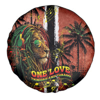 One Love Trinidad And Tobago Spare Tire Cover Rastafarian Lion Reggae Grunge Style
