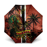 One Love Trinidad And Tobago Umbrella Rastafarian Lion Reggae Grunge Style