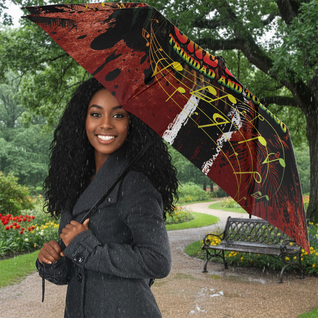 One Love Trinidad And Tobago Umbrella Rastafarian Lion Reggae Grunge Style