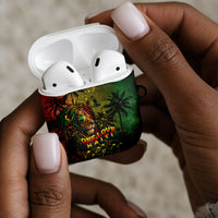 One Love Afro Haiti AirPods Case Rastafarian Lion Reggae Grunge Style