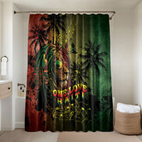One Love Afro Haiti Bathroom Set Rastafarian Lion Reggae Grunge Style