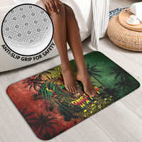 One Love Afro Haiti Bathroom Set Rastafarian Lion Reggae Grunge Style