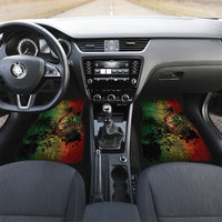 One Love Afro Haiti Car Mats Rastafarian Lion Reggae Grunge Style