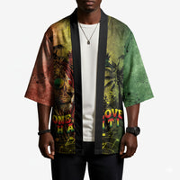 One Love Afro Haiti Kimono Rastafarian Lion Reggae Grunge Style