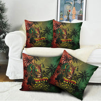 One Love Afro Haiti Pillow Cover Rastafarian Lion Reggae Grunge Style