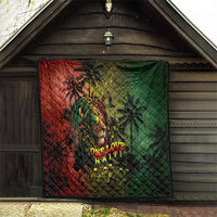 One Love Afro Haiti Quilt Rastafarian Lion Reggae Grunge Style