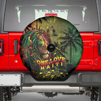 One Love Afro Haiti Spare Tire Cover Rastafarian Lion Reggae Grunge Style
