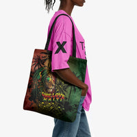 One Love Afro Haiti Tote Bag Rastafarian Lion Reggae Grunge Style