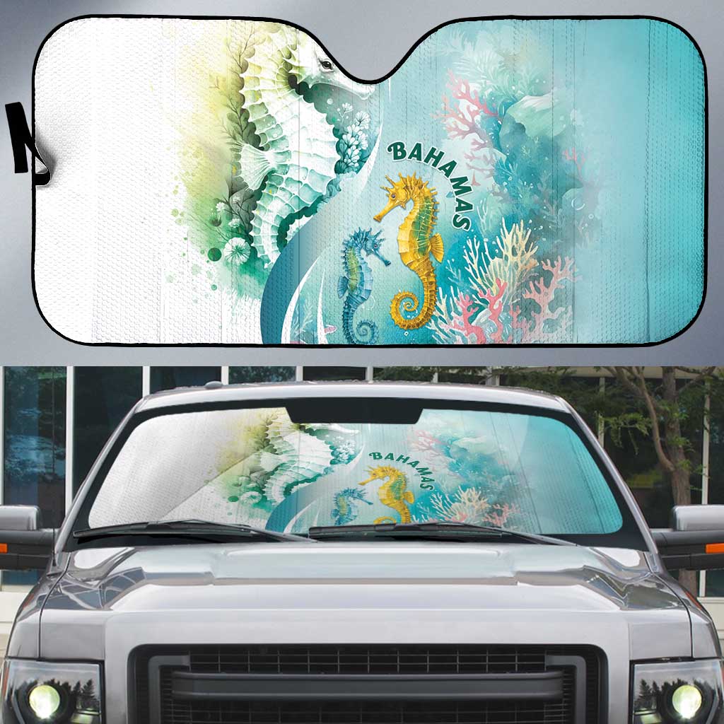 Bahamas Seahorse Auto Sun Shade Ocean Spirit - Wonder Print Shop