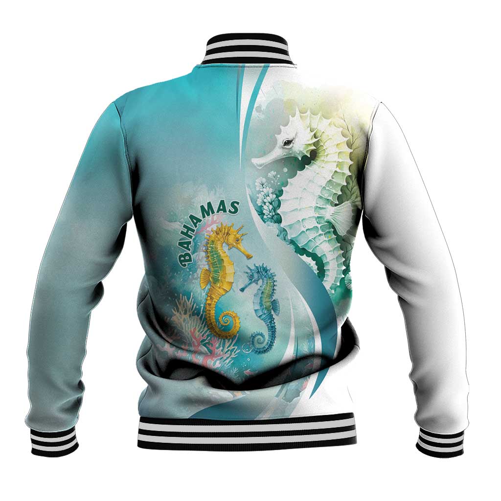 Bahamas Seahorse Baseball Jacket Ocean Spirit - Wonder Print Shop