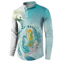 Bahamas Seahorse Button Sweatshirt Ocean Spirit - Wonder Print Shop