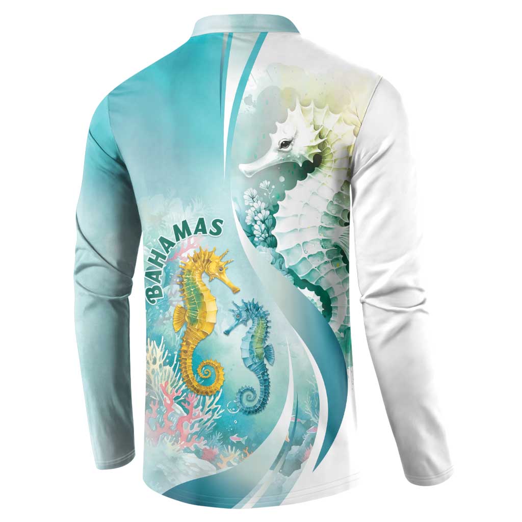 Bahamas Seahorse Button Sweatshirt Ocean Spirit - Wonder Print Shop