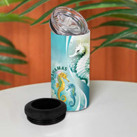 Bahamas Seahorse 4 in 1 Can Cooler Tumbler Ocean Spirit - Wonder Print Shop