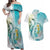 Bahamas Seahorse Couples Matching Off Shoulder Maxi Dress and Hawaiian Shirt Ocean Spirit - Wonder Print Shop