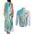 Bahamas Seahorse Couples Matching Tank Maxi Dress and Long Sleeve Button Shirt Ocean Spirit - Wonder Print Shop