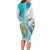 Bahamas Seahorse Family Matching Long Sleeve Bodycon Dress and Hawaiian Shirt Ocean Spirit - Wonder Print Shop
