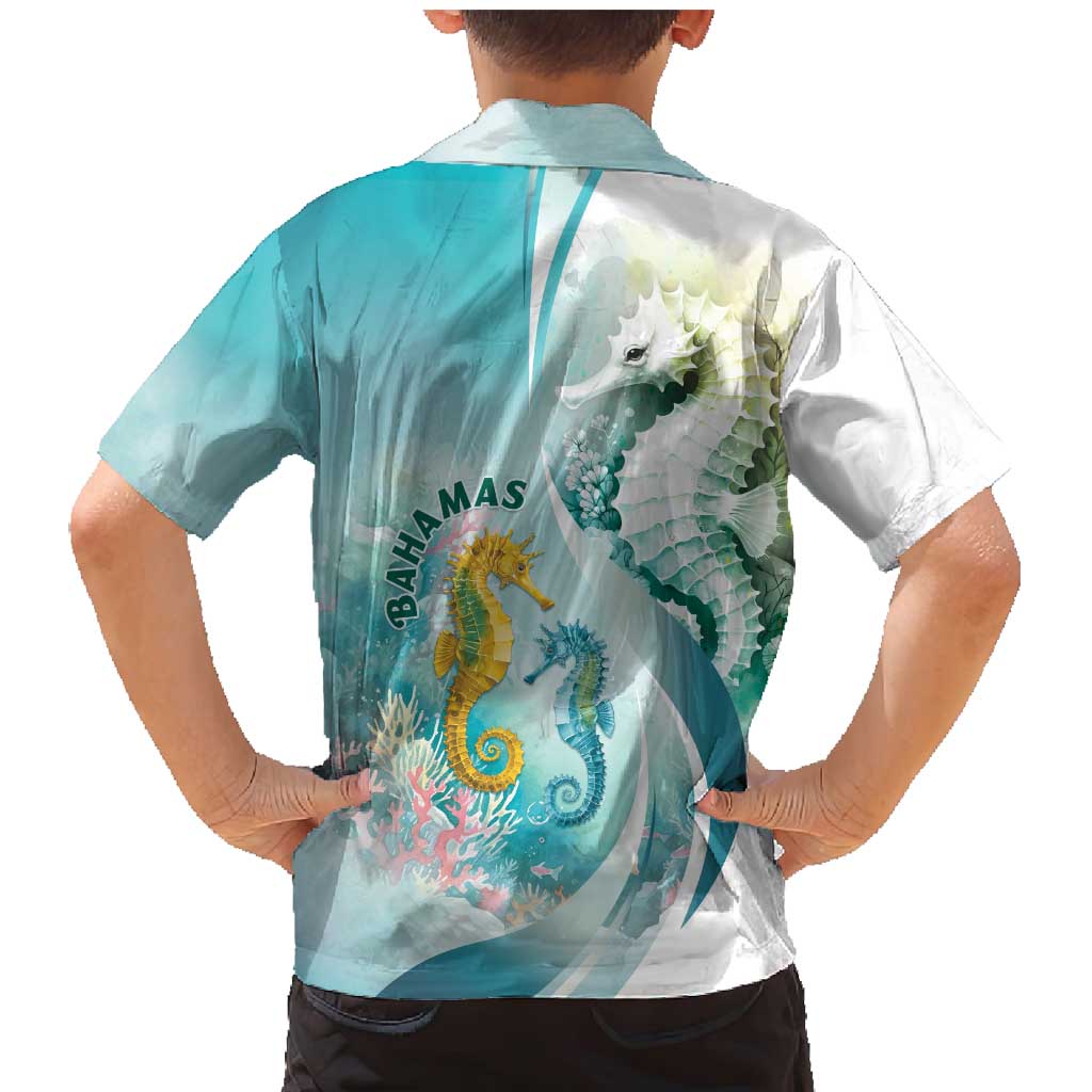 Bahamas Seahorse Family Matching Mermaid Dress and Hawaiian Shirt Ocean Spirit - Wonder Print Shop
