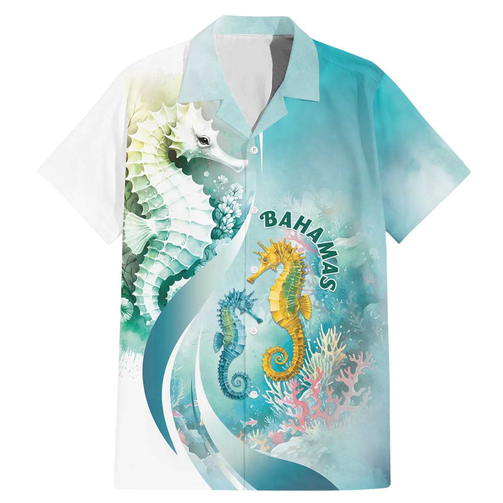 Bahamas Seahorse Family Matching Mermaid Dress and Hawaiian Shirt Ocean Spirit - Wonder Print Shop