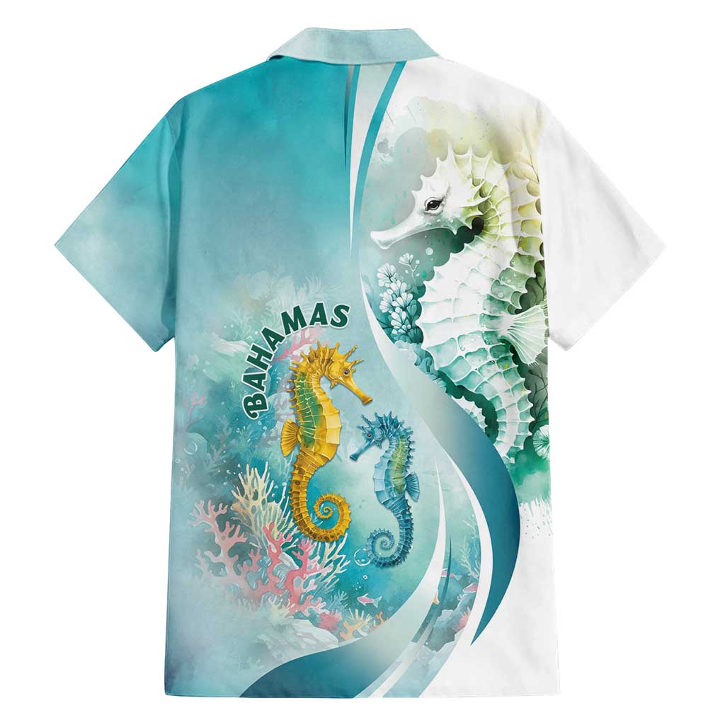 Bahamas Seahorse Family Matching Puletasi and Hawaiian Shirt Ocean Spirit - Wonder Print Shop