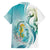 Bahamas Seahorse Family Matching Short Sleeve Bodycon Dress and Hawaiian Shirt Ocean Spirit - Wonder Print Shop