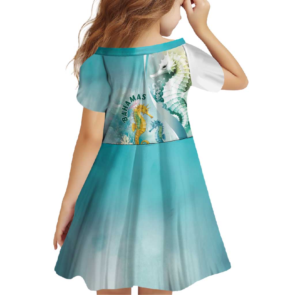 Bahamas Seahorse Family Matching Summer Maxi Dress and Hawaiian Shirt Ocean Spirit - Wonder Print Shop