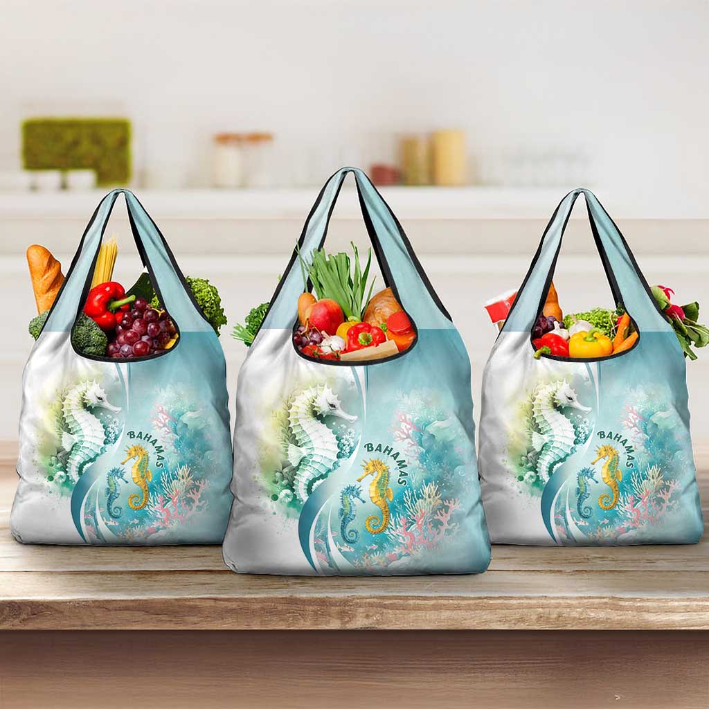 Bahamas Seahorse Grocery Bag Ocean Spirit - Wonder Print Shop