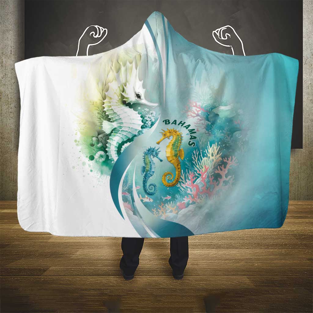 Bahamas Seahorse Hooded Blanket Ocean Spirit - Wonder Print Shop