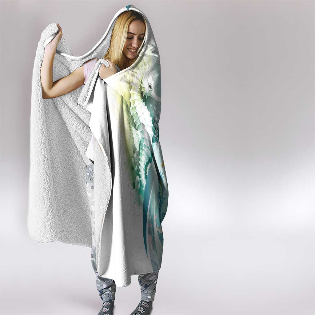 Bahamas Seahorse Hooded Blanket Ocean Spirit - Wonder Print Shop