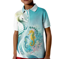 Bahamas Seahorse Kid Polo Shirt Ocean Spirit - Wonder Print Shop