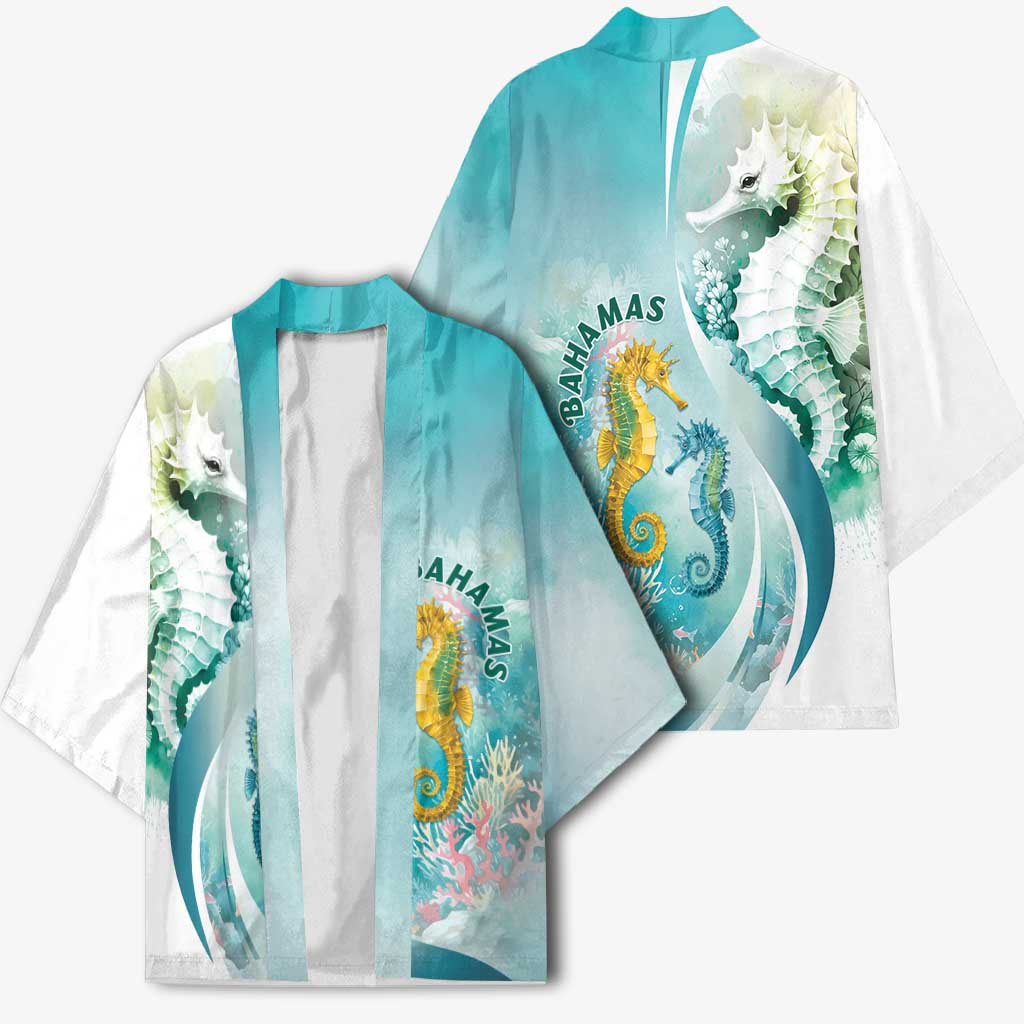 Bahamas Seahorse Kimono Ocean Spirit - Wonder Print Shop