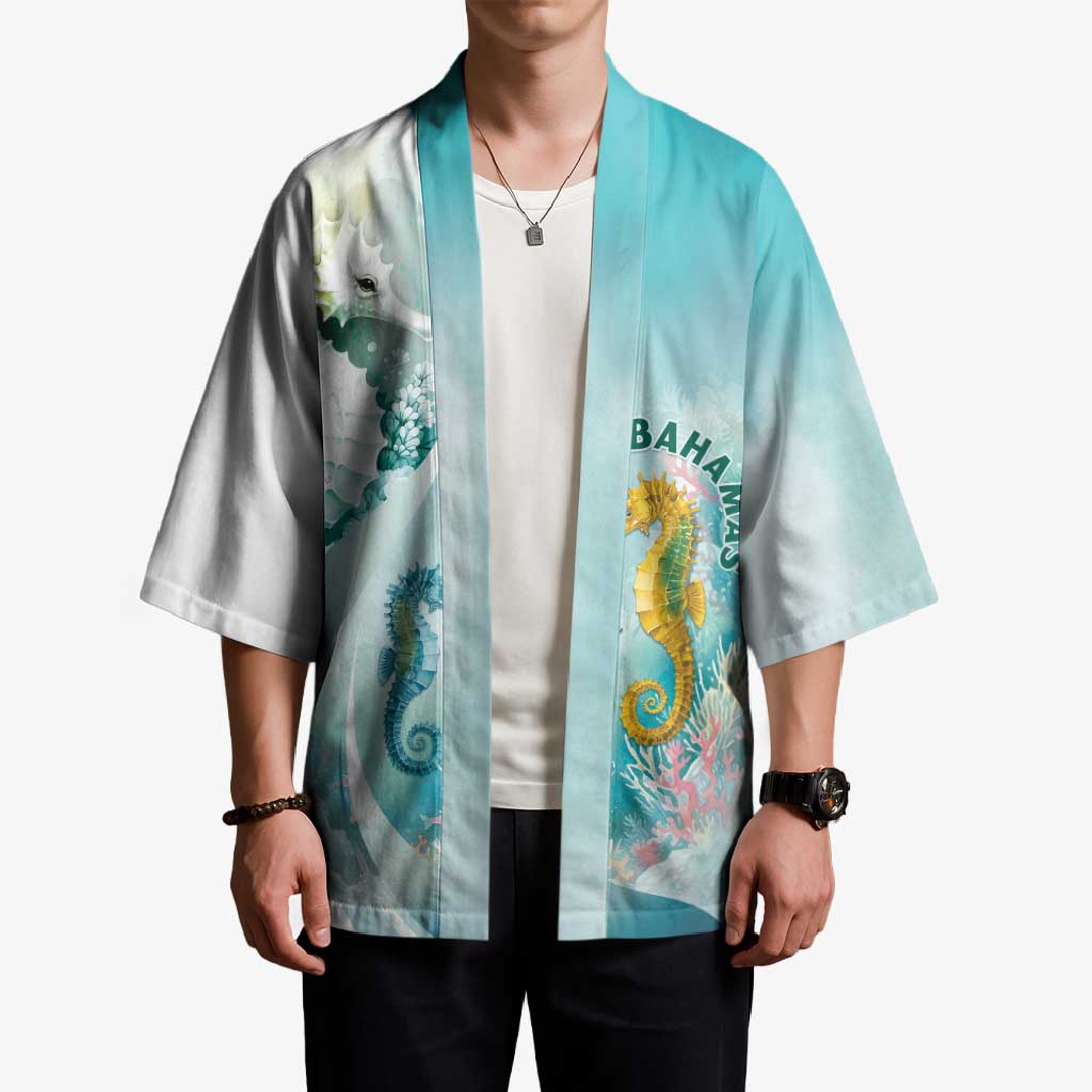 Bahamas Seahorse Kimono Ocean Spirit - Wonder Print Shop
