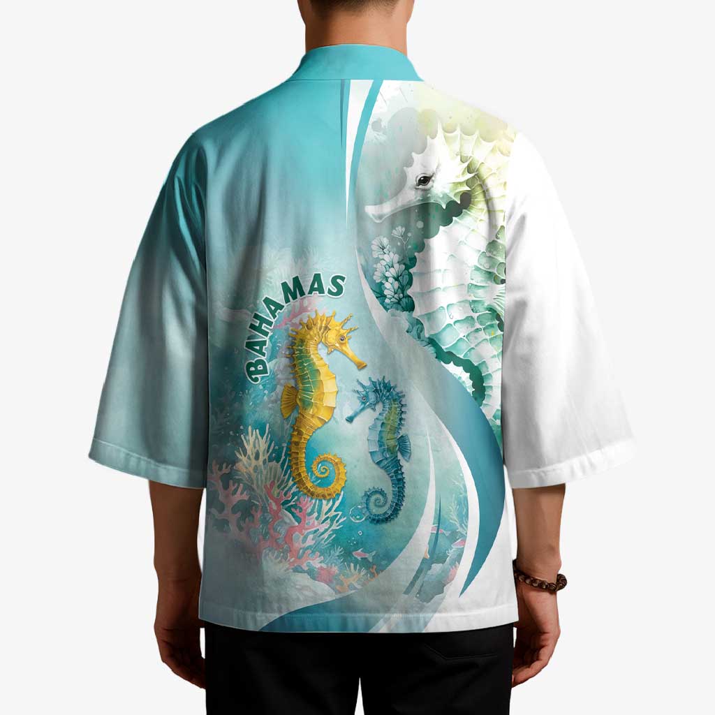 Bahamas Seahorse Kimono Ocean Spirit - Wonder Print Shop