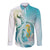 Bahamas Seahorse Long Sleeve Button Shirt Ocean Spirit - Wonder Print Shop
