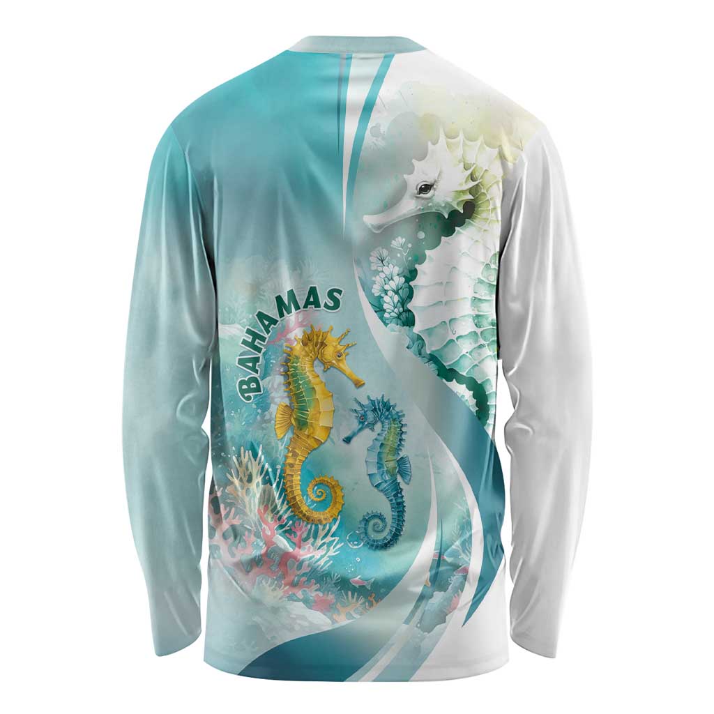 Bahamas Seahorse Long Sleeve Shirt Ocean Spirit - Wonder Print Shop