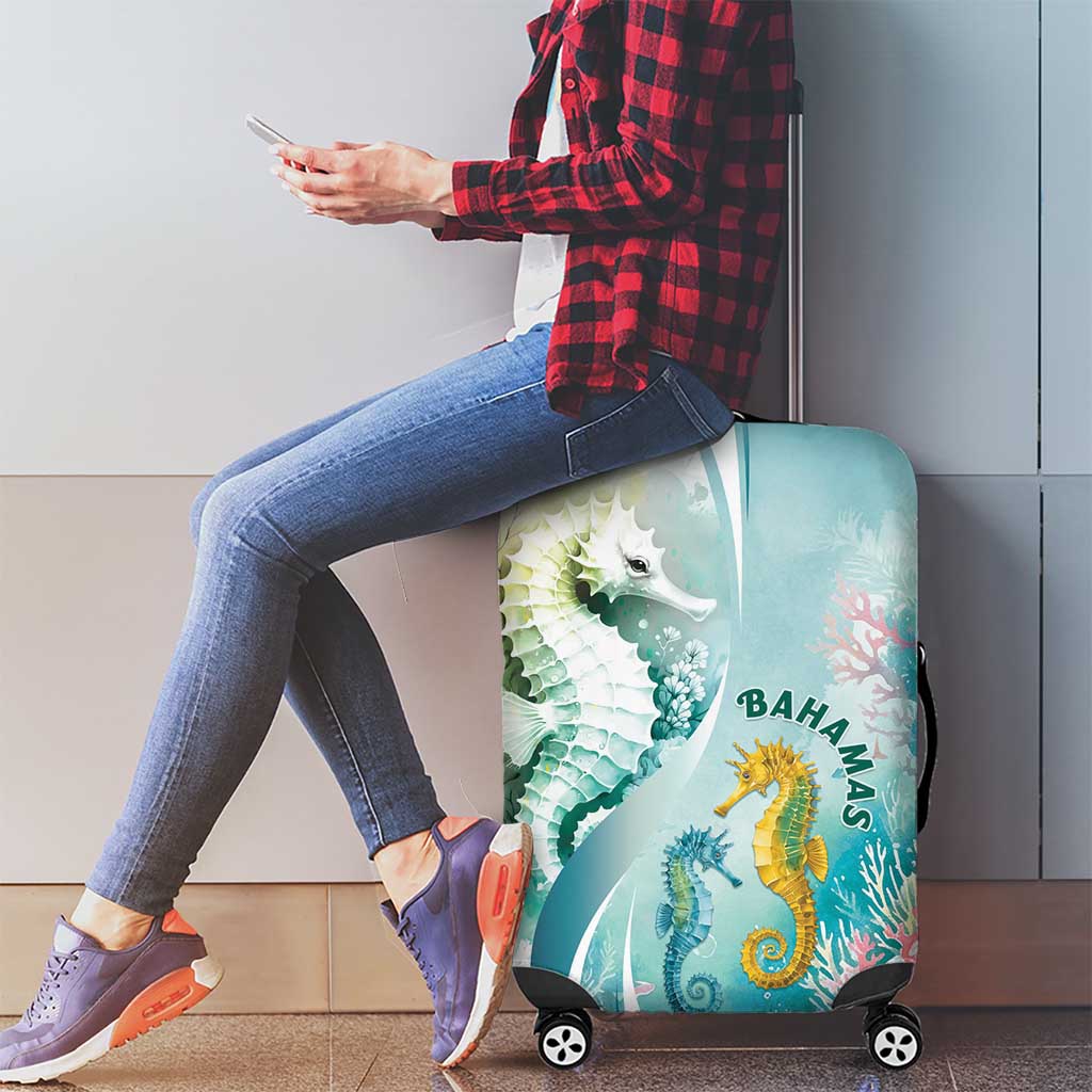Bahamas Seahorse Luggage Cover Ocean Spirit - Wonder Print Shop