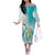 Bahamas Seahorse Off The Shoulder Long Sleeve Dress Ocean Spirit - Wonder Print Shop