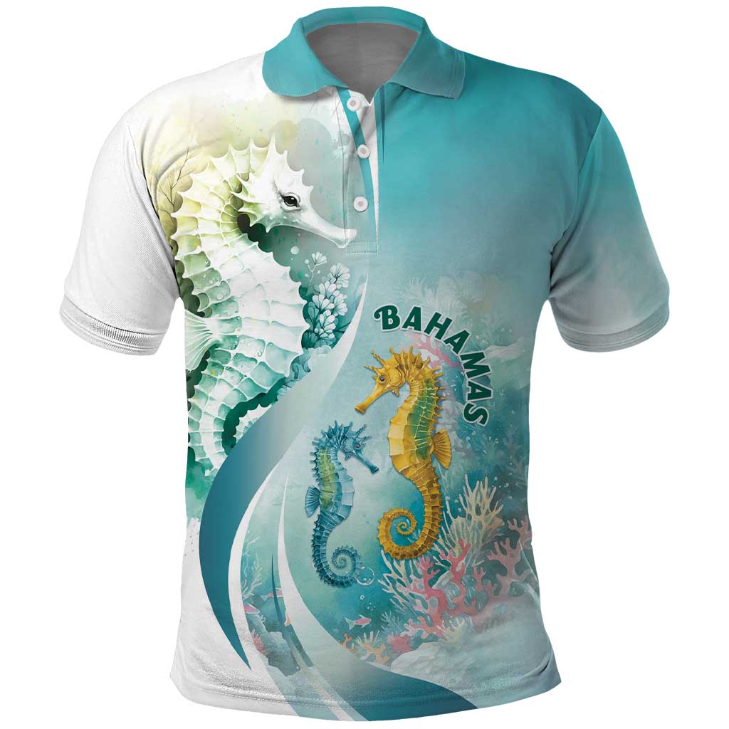 Bahamas Seahorse Polo Shirt Ocean Spirit - Wonder Print Shop