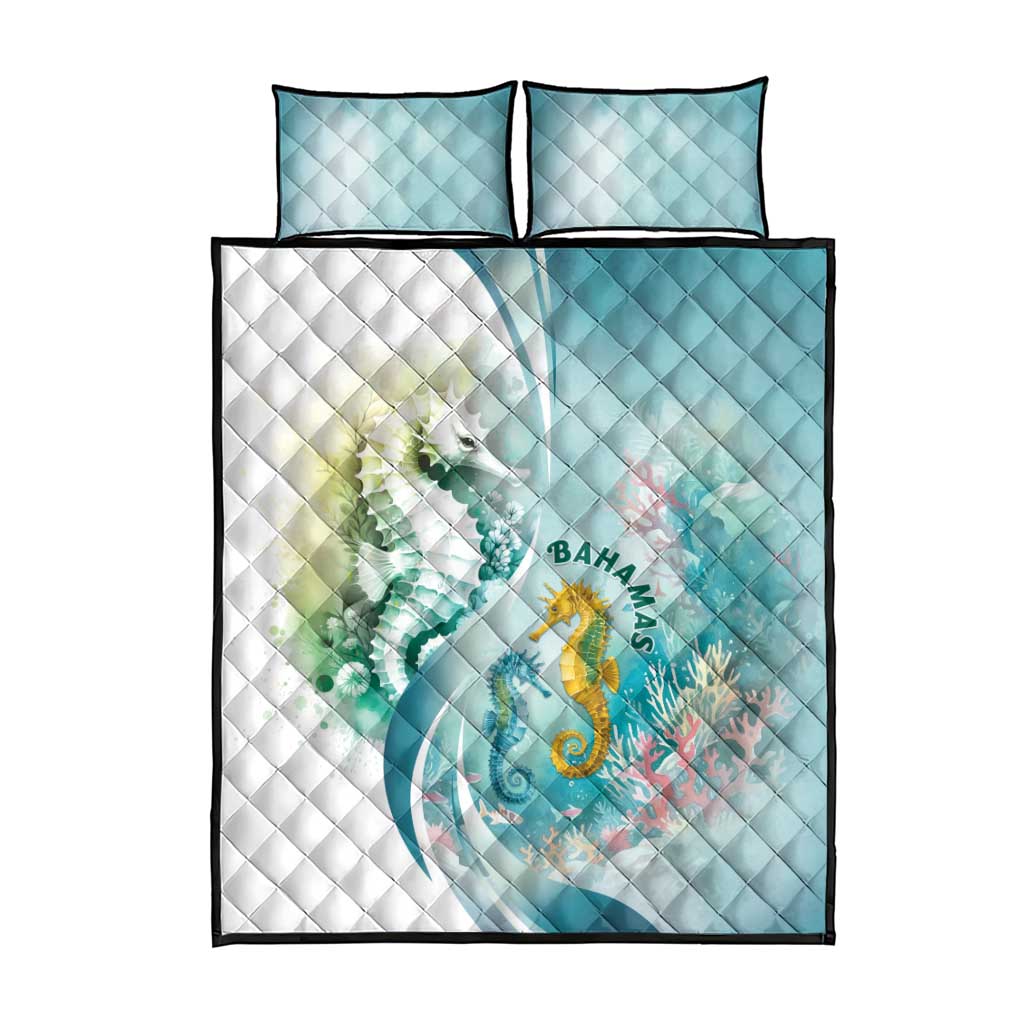 Bahamas Seahorse Quilt Bed Set Ocean Spirit - Wonder Print Shop