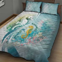 Bahamas Seahorse Quilt Bed Set Ocean Spirit - Wonder Print Shop